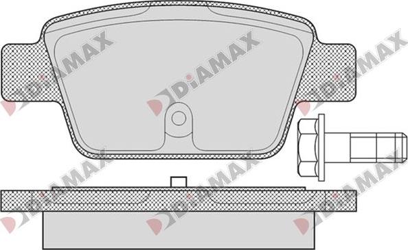 Diamax N09838 - Тормозные колодки, дисковые, комплект autosila-amz.com