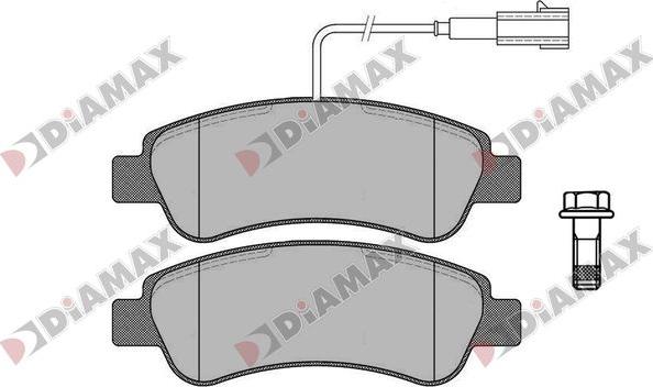 Diamax N09829 - Тормозные колодки, дисковые, комплект autosila-amz.com