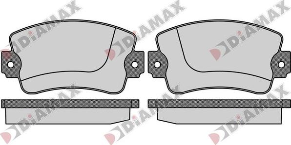 Diamax N09825 - Тормозные колодки, дисковые, комплект autosila-amz.com