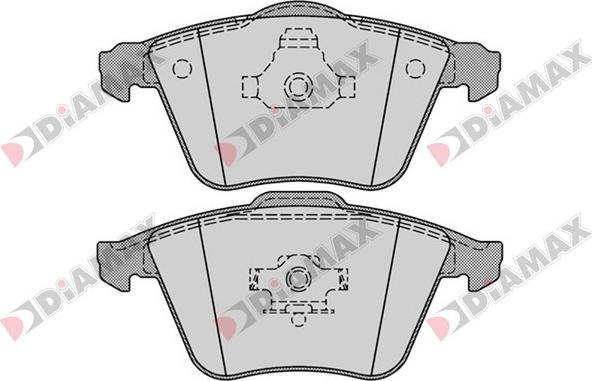 Diamax N09397 - Тормозные колодки, дисковые, комплект autosila-amz.com