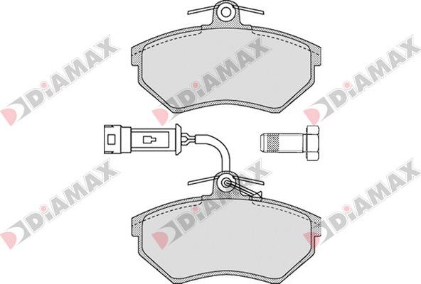 Diamax N09340 - Тормозные колодки, дисковые, комплект autosila-amz.com