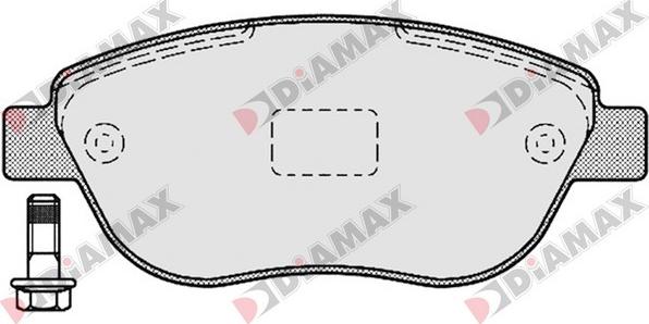 Diamax N09351 - Тормозные колодки, дисковые, комплект autosila-amz.com