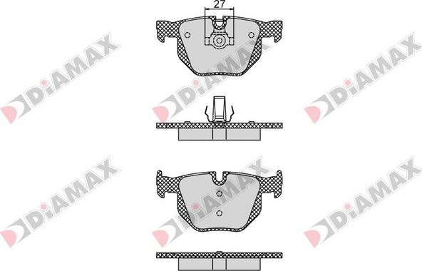 Diamax N09353 - Тормозные колодки, дисковые, комплект autosila-amz.com