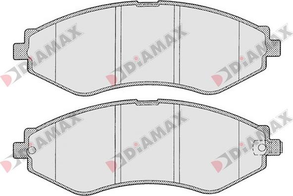 Diamax N09360 - Тормозные колодки, дисковые, комплект autosila-amz.com