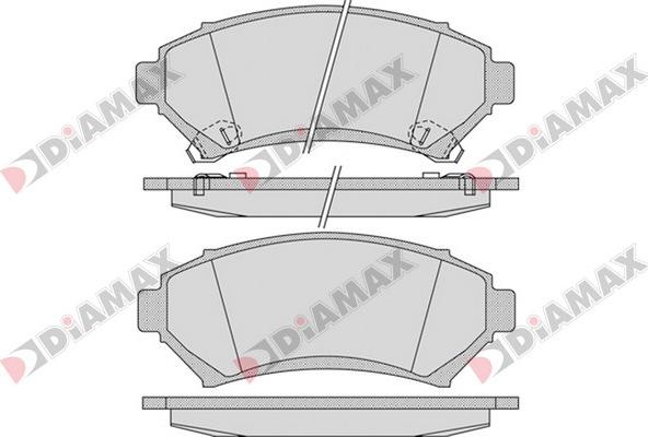 Diamax N09305 - Тормозные колодки, дисковые, комплект autosila-amz.com