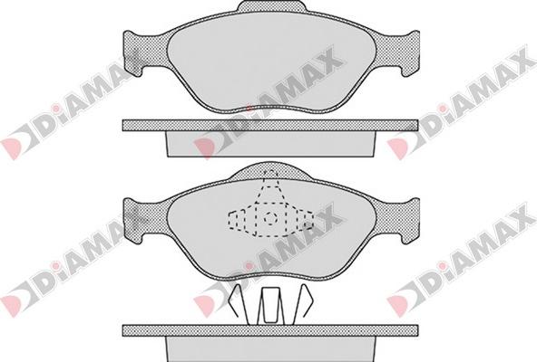 Diamax N09319 - Тормозные колодки, дисковые, комплект autosila-amz.com