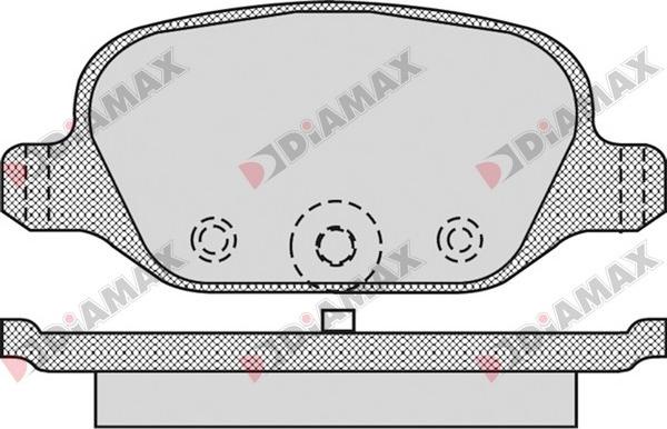 Diamax N09388 - Тормозные колодки, дисковые, комплект autosila-amz.com