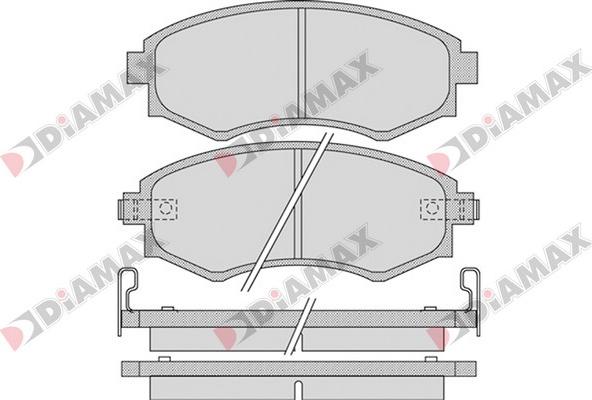Diamax N09321 - Тормозные колодки, дисковые, комплект autosila-amz.com