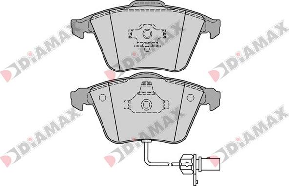 Diamax N09373 - Тормозные колодки, дисковые, комплект autosila-amz.com