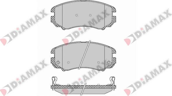 Diamax N09244 - Тормозные колодки, дисковые, комплект autosila-amz.com