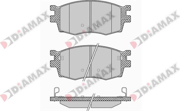 Diamax N09243 - Тормозные колодки, дисковые, комплект autosila-amz.com