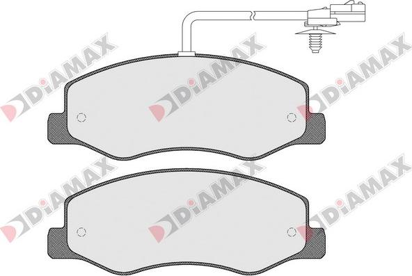 Diamax N09257 - Тормозные колодки, дисковые, комплект autosila-amz.com