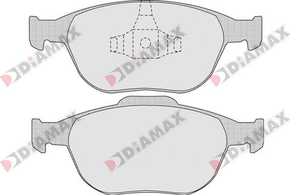 Diamax N09215 - Тормозные колодки, дисковые, комплект autosila-amz.com
