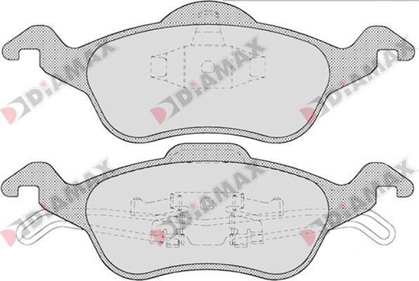 Diamax N09212 - Тормозные колодки, дисковые, комплект autosila-amz.com