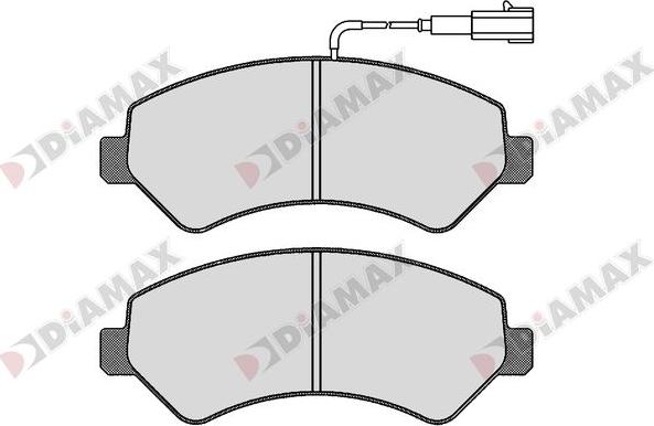 Diamax N09281 - Тормозные колодки, дисковые, комплект autosila-amz.com