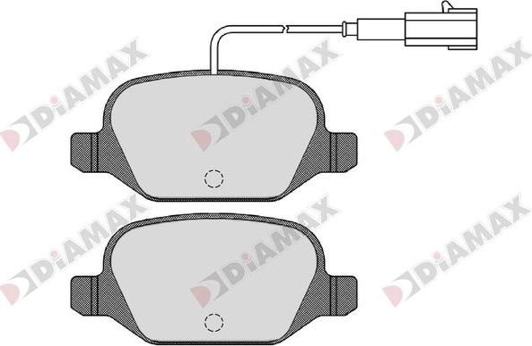 Diamax N09283 - Тормозные колодки, дисковые, комплект autosila-amz.com