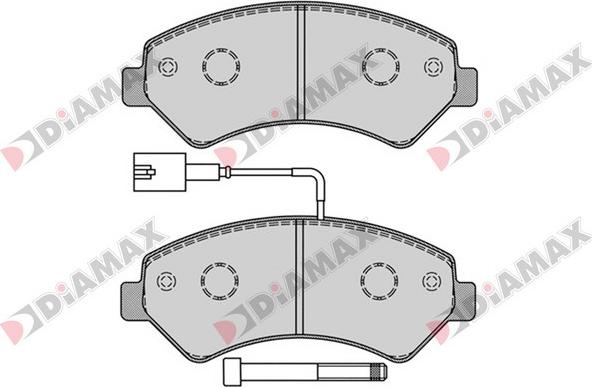 Diamax N09231 - Тормозные колодки, дисковые, комплект autosila-amz.com