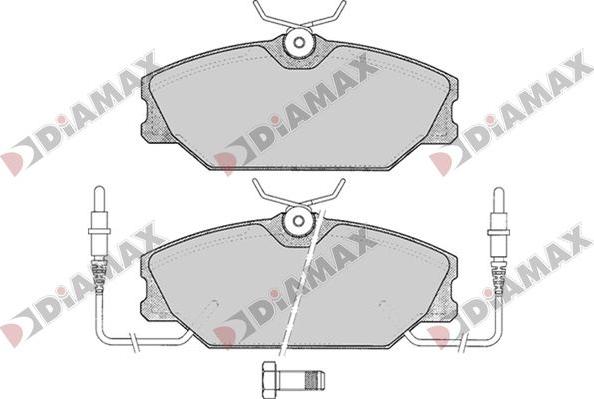 Diamax N09792 - Тормозные колодки, дисковые, комплект autosila-amz.com