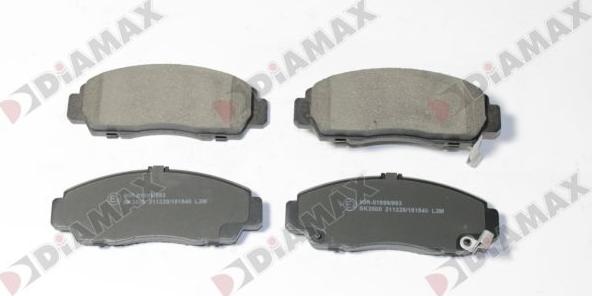 Diamax N09753 - Тормозные колодки, дисковые, комплект autosila-amz.com