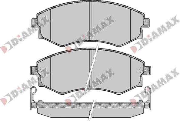 Diamax N09766 - Тормозные колодки, дисковые, комплект autosila-amz.com