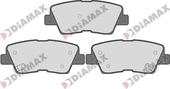 Diamax N09767 - Тормозные колодки, дисковые, комплект autosila-amz.com