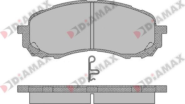 Diamax N09703 - Тормозные колодки, дисковые, комплект autosila-amz.com