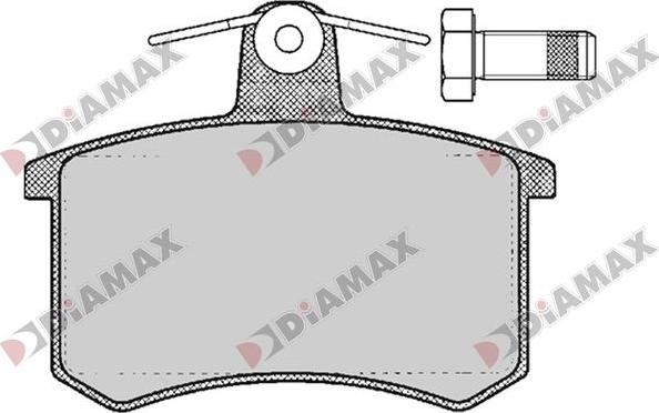 Diamax N09789 - Тормозные колодки, дисковые, комплект autosila-amz.com