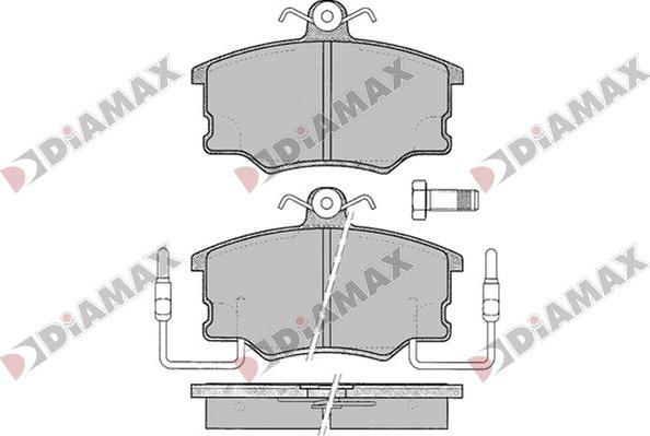 Diamax N09786 - Тормозные колодки, дисковые, комплект autosila-amz.com