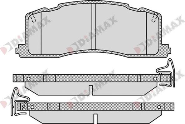 Diamax N09728 - Тормозные колодки, дисковые, комплект autosila-amz.com