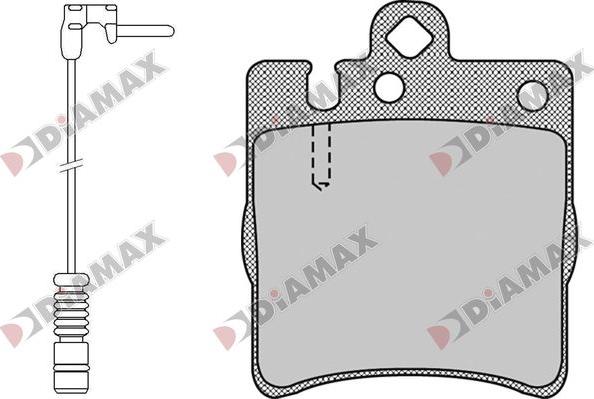 Diamax N09775A - Тормозные колодки, дисковые, комплект autosila-amz.com