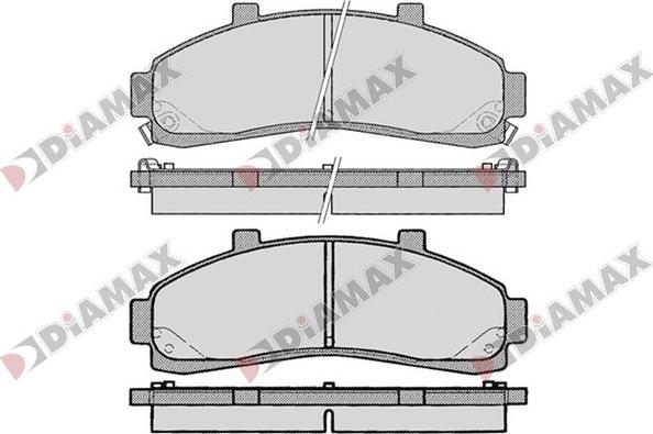 Diamax N09776 - Тормозные колодки, дисковые, комплект autosila-amz.com