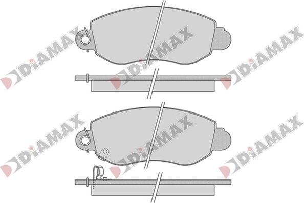 Diamax N09772 - Тормозные колодки, дисковые, комплект autosila-amz.com