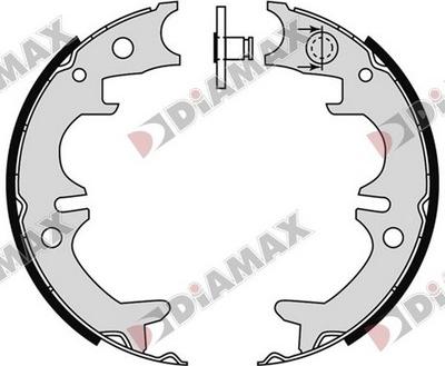 Diamax N01400 - Комплект тормозов, ручник, парковка autosila-amz.com