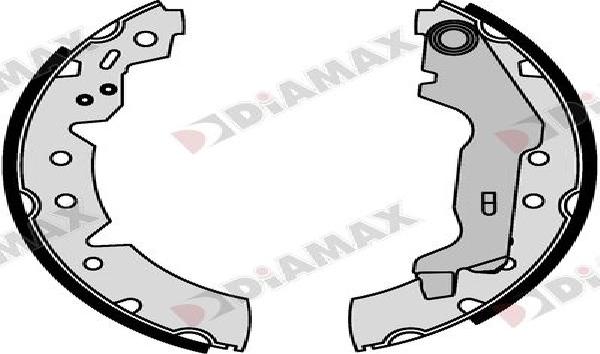 Diamax N01410 - Комплект тормозных колодок, барабанные autosila-amz.com