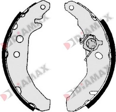 Diamax N01099 - Комплект тормозных колодок, барабанные autosila-amz.com