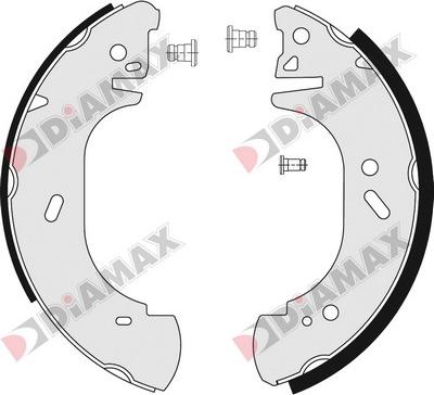 Diamax N01043 - Комплект тормозных колодок, барабанные autosila-amz.com