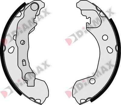 Diamax N01047 - Комплект тормозных колодок, барабанные autosila-amz.com