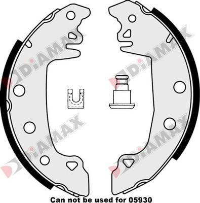 Diamax N01067 - Комплект тормозных колодок, барабанные autosila-amz.com