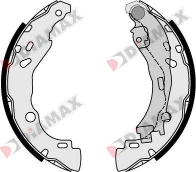 Diamax N01081 - Комплект тормозных колодок, барабанные autosila-amz.com