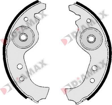 Diamax N01149 - Комплект тормозных колодок, барабанные autosila-amz.com