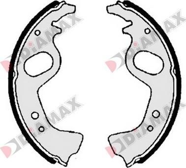 Diamax N01148 - Комплект тормозных колодок, барабанные autosila-amz.com