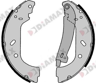Diamax N01126 - Комплект тормозных колодок, барабанные autosila-amz.com
