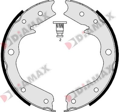 Diamax N01344 - Комплект тормозов, ручник, парковка autosila-amz.com