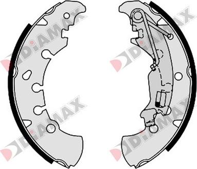 Diamax N01356 - Комплект тормозных колодок, барабанные autosila-amz.com