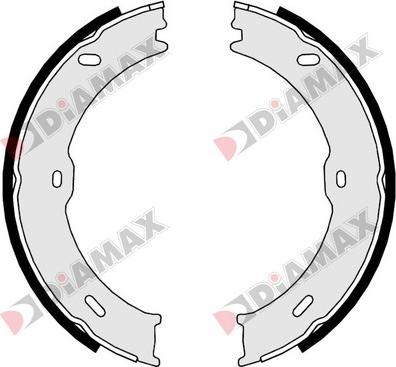 Diamax N01367 - Комплект тормозов, ручник, парковка autosila-amz.com