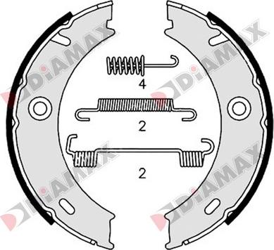 Diamax N01304 - Комплект тормозов, ручник, парковка autosila-amz.com