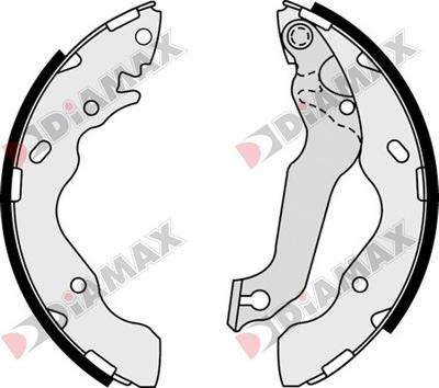 Diamax N01306 - Комплект тормозных колодок, барабанные autosila-amz.com