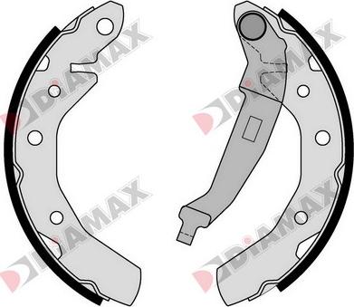 Diamax N01376 - Комплект тормозных колодок, барабанные autosila-amz.com