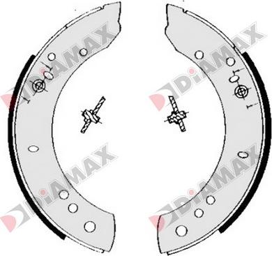 Diamax N01253 - Комплект тормозных колодок, барабанные autosila-amz.com