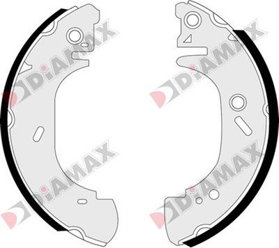 Diamax N01282 - Комплект тормозных колодок, барабанные autosila-amz.com